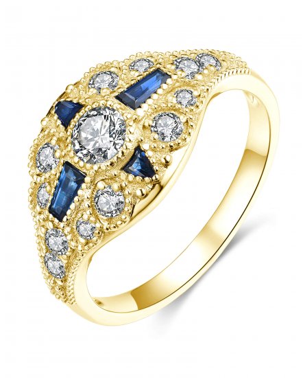 SAPPHIRE DIAMOND RING  (TR4208)
